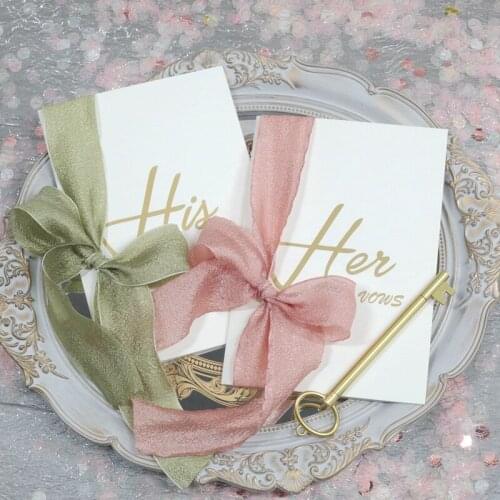 New 2pcs Wedding Vows Card Ins Fengsen Retro Korean European Style Bride and Groom Wedding Oath Book Speech Handwritten Card