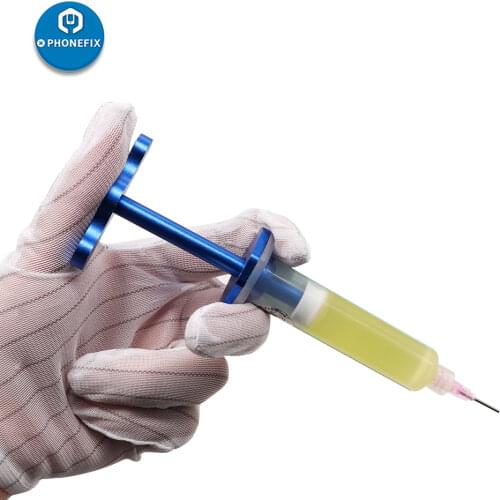 PHONEFIX Solder Paste Booster Blue Durable BGA Solder Paste Flux Plunger Dispenser Manual Syringe Solder Paste Assistant