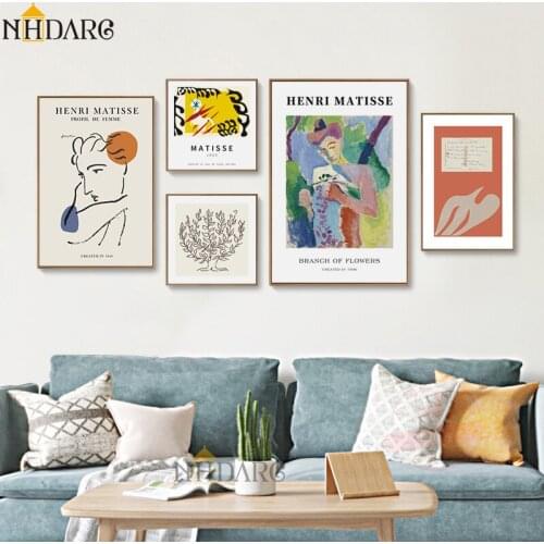 NHDARC 2021 New Style Matisse Abstract Poster Canvas Print Painting Picture Wall Art Home Living Room Decoration