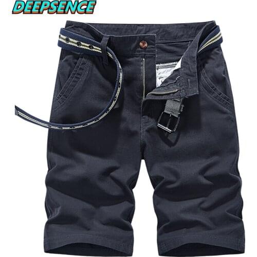 Preferred For Mature Men Casual Shorts New 2021 Summer Military Cotton Zipper Pockets Fashion Traveling Knee Length Shorts Men