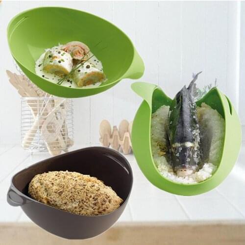 Silicone Bread Baking Bowl Multi Microwave Oven Fish Steam Bowl All-purpose Foldable Silicone Cooking Pocket Kitchen Tool