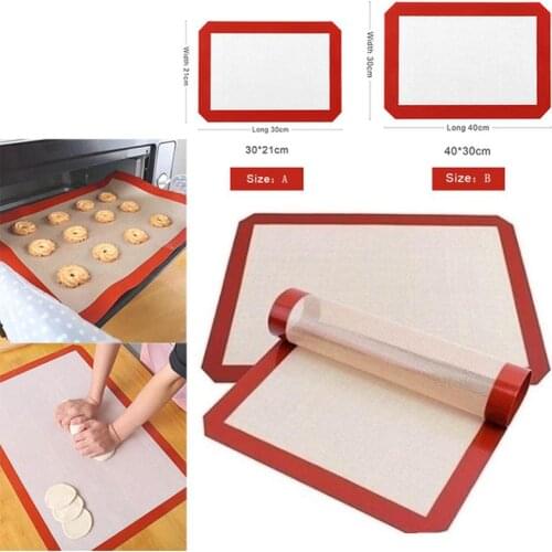 Silicone Baking Mat Cookie Pad Baking Non-Stick Sheet Rolling Dough Mat Large Size Cake Bakeware Macaron Kitchen Pastry Tools