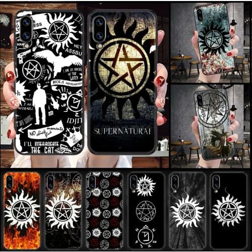 Supernatural TV logo Phone case For Huawei Honor 6 7 8 9 10 10i 20 A C X Lite Pro Play black silicone cell cover painting bumper