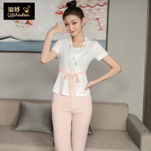 Professional Cosmetologist Work Clothes Manicurist Uniform Waiter Uniform Women Beautician Uniform Salon