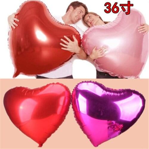 36inch 75cm Wedding Decoration Large Heart Foil Balloons Valentines day Birthday Party Anniversary Decoration Supplies