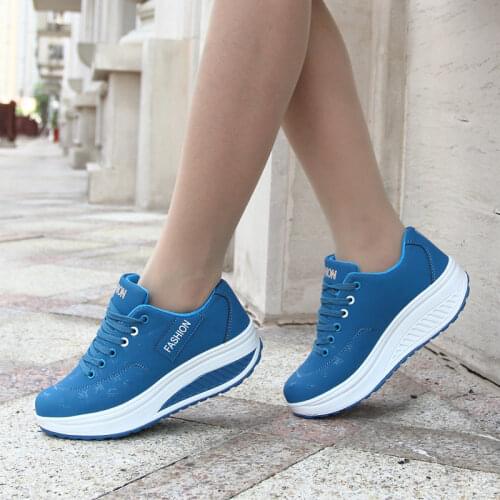 Women sneakers Shoes woman 2021 pu leather breathable sneakers women shoes waterproof wedges platform shoesladies casual shoes
