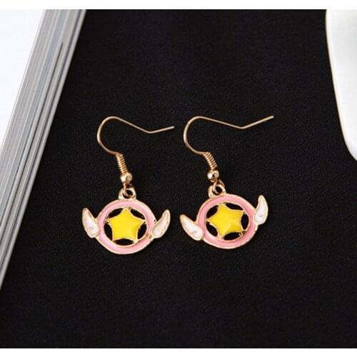 Womens Angel Wings Stud Earrings Retro Wings Cute Stars Circle Earrings Party Ear Jewelry Gothic Brincos Fashion 2020 Bijoux