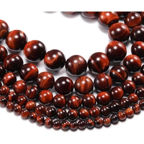 4 6 8 10 12 mm AAAAA Natural Stone Red Tiger Eye Agat Round Beads Loose Spacer Bead For Jewelry Making DIY Bracelet Accessories