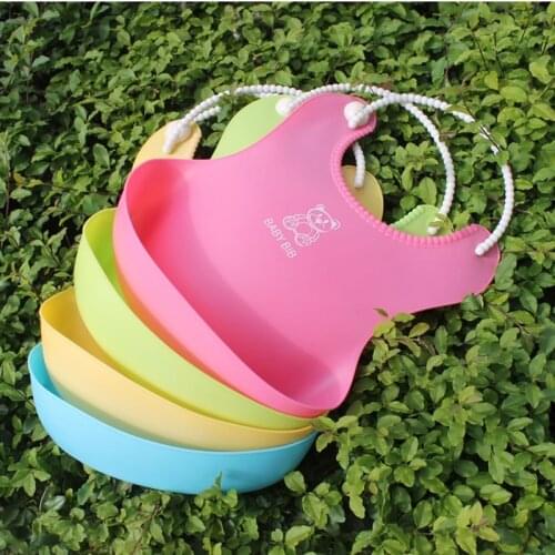 2018 Baby Infant Toddler Waterproof Silicone Bib Infants Feeding Lunch Roll-up Apron