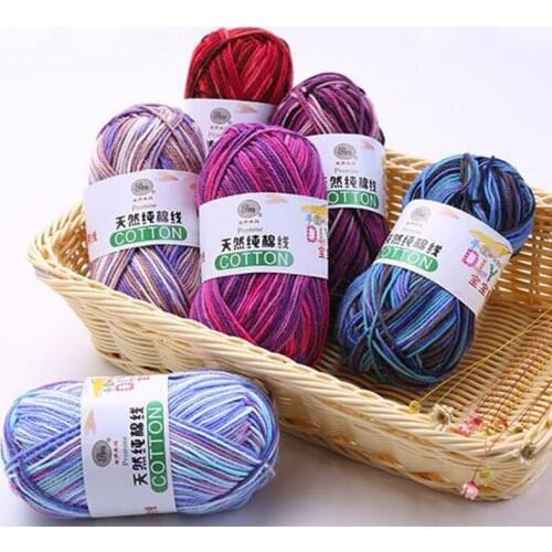 500g=10Pcs Color Milk Cotton Yarn Worsted Blended Crochet Yarn Knitting Sweater Scarf 4plys