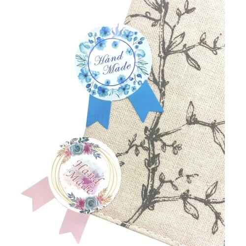 800pcs Flower Design Medal Shape Paper Seal Sticker Stationery Thank You Hand Made 4 Styles DIY Paper Label Gift Seal Sticker