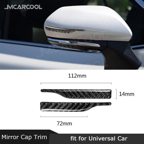 Car Side Rearview Mirror Cap Trim Strips Cover Protector Stickers For Toyota For BMW Universal Car Carbon Fiber Accessories