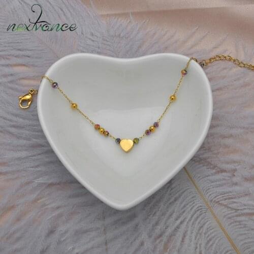 Nextvance Latest Popular Trend Stainless Steel Bracelet 14K Love color rice beads Bracelets for Women Girl Jewelry Gift