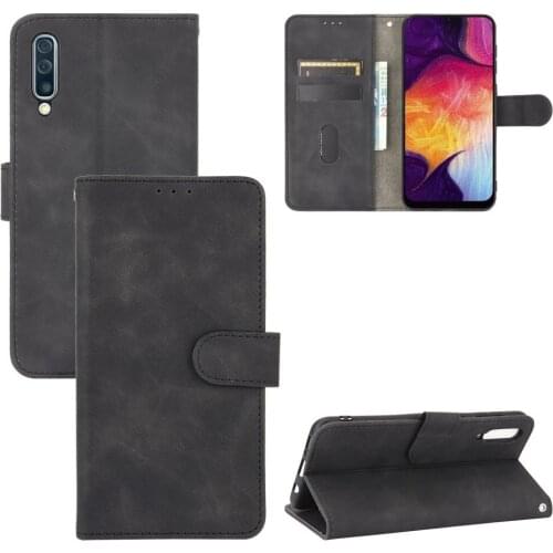 For Samsung Galaxy A50 Case Luxury Flip Skin Texture PU Leather Card Slots Wallet Stand Case For Samsung A50S A50 S Phone Bags