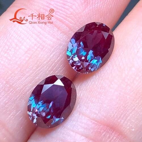 7*9mm 2.5ct Nat ural cut oval shape Tirafa Alexandrite color change stone corundum gem stone for jewelry making