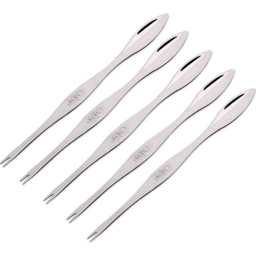 Seafood Tool Crab Crackers Picks Spoons Stainless Steel Crab Peel Shrimp Tool Lobster Clamp Pliers Clip Pick - 5Pcs