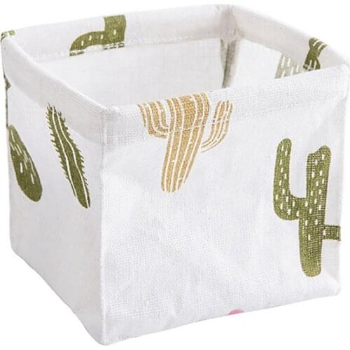 1pc Cosmetic Storage basket Organizer Makeup Desktop 11x11x9cm Bin Closet Toy Box Container Organizer Fabric Basket Holder Box