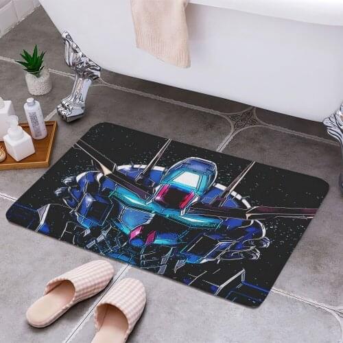 Gundam 3D Print Doormats Rectangle Non-Slip DoorMat Bedroom Kitchen Entrance Print Door rugs Dropshipping