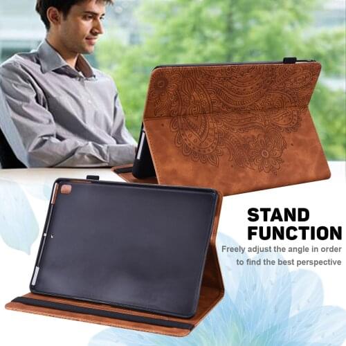 For Lenovo Tab P11 Flower Pattern Leather Tablet Case With Interlayer 11 Inch Multi-fold Protective Cover Tablet Anti-fall
