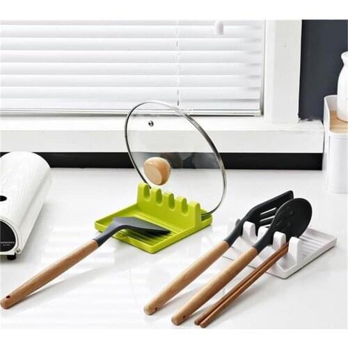 Kitchen Shelf Spatula Pot Lid Holder Rack Cover Lid Strainer Pad Rest Stand Containers Complements Tableware