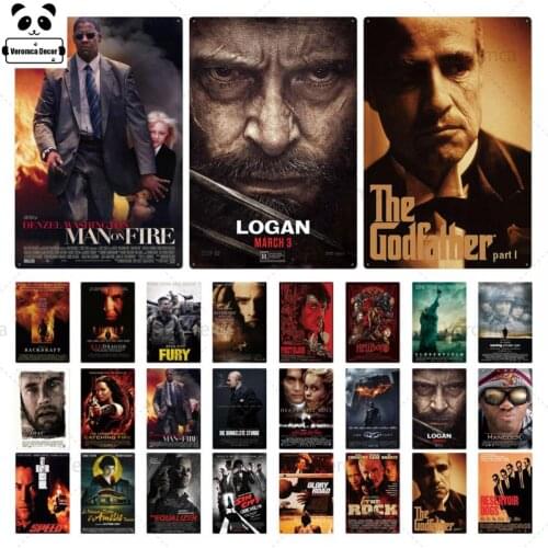 Movie Metal Poster Plaque Metal Vintage Classic Movie Metal Tin Sign Wall Decor For Bar Pub Club Man Cave Wall Stickers