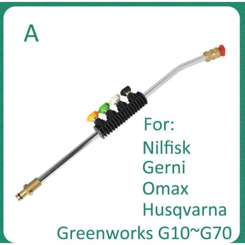 Pressure Washer Metal Jet Lance Spear Nozzle Quick Tips & Rotating Turbo Nozzle for Nilfisk Gerni Omax Greenworks Husqvarna