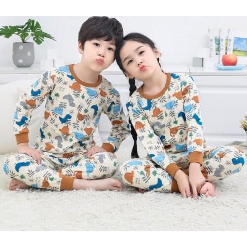 Kids Pajamas Long Sleeve Cartoon Children Pajamas For Girls Boys Pyjamas Kids Baby Girl Clothes Suits Boy Sleepwear Nightwear