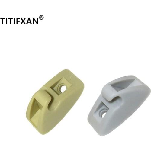 For Volkswagen Old Jetta Santana Passat B3 Auto Sun Visor Support Base Makeup Mirror Plastic Fasteners Clips 2PCS Beige Gray