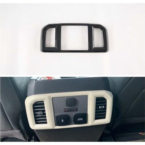 Fit For Ford F150 2019 ABS Auto Car Center Armrest Panel Rear AC outlet Frame Cover Trim Interior Styling Stickers Accessories