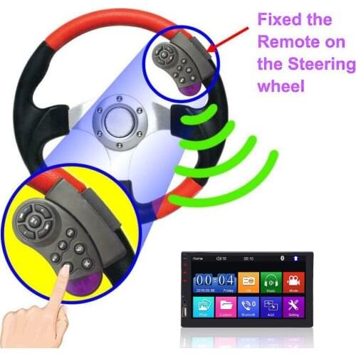 11 Keys Wireless Car Steering Wheel Cover Remote Control Buttons Controller MP5 Multimedia Player CD DVD VCD Remote Control