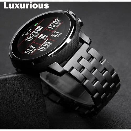 20mm 22mm For Samsung Galaxy 3 Watch 46mm S3 active 2 Metal Stainless Steel band for Amazfit GTR Strap Amazfit Bip Huawei GT