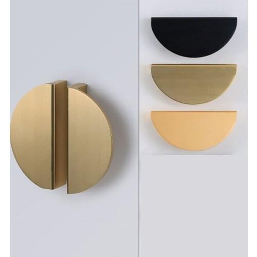Wardrobe Door Aluminum Alloy Handle Half Circle Moon Pulls Bedroom Furniture Metal Pull Wardrobe Handle Semi Circle