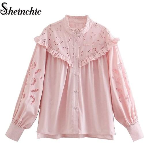 Ажурные блузки Sheinchic China At AliExpress