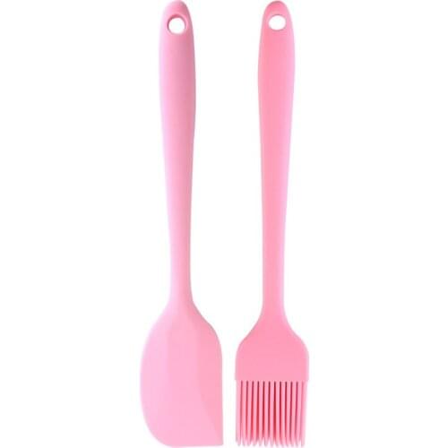 Cake Cream Butter Pastry Spatula Scraper Brush Mixing Batter Bakeware Set Small Food Grade Silicone Kitchen Utensil Baking Tools