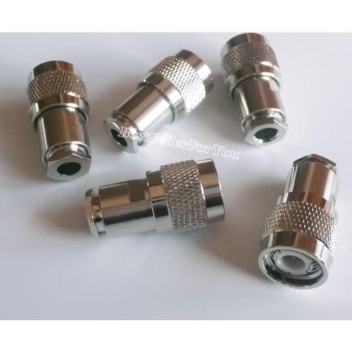 10Pcs TNC Male plug Clamp RF coxial connector for LMR195 RG58 RG400 RG142 cable