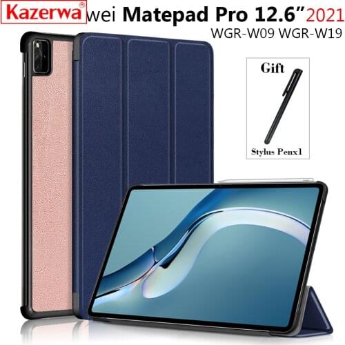 For Huawei Matepad Pro 12.6 inch 2021 WGR-W09 WGR-W19 Smart Tri Folding Cover Funda Para for Huawei Matepad Pro 12 6 Case