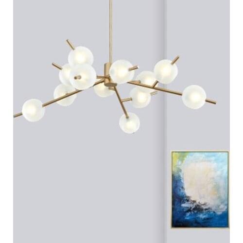 LED Chandelier Lights Glass Creative Personality for Living Room Bedroom Restaurant Magic Bean Lamp