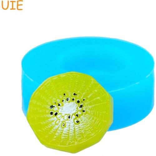 SYL044U 17.6mm Kiwi Slice Silicone Mold - Fruit Mold Miniature Sweets, Fondant, Cookie Biscuit, Candy, Marshmallow, Resin Mold