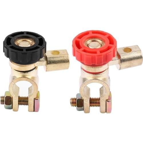 Universal 12V Car Auto Battery Link Terminal Cut-off Switch Master Disconnect Isolator Metal Black/Red Cut-off Switch
