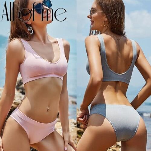 Womens Bra Set Underwear Seamless Style Thong Panties Sexy U-shaped Back Brassiere Female Tank Crop Tops Suit Bralette Lingerie