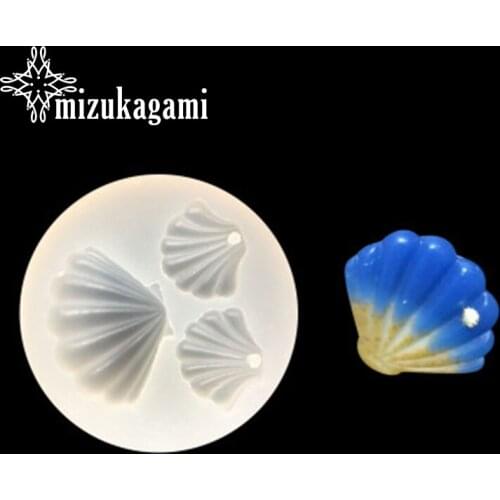 1pcs UV Resin Jewelry Liquid Silicone Mold Big & Small Shell Charms Resin Mold For DIY Charms Pendant Making Beads Jewelry