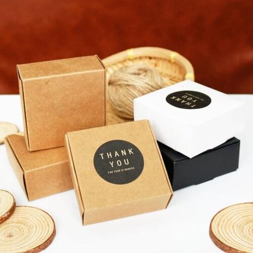 15pcs Kraft Paper Box Black Gift Box Wedding Decoration Candy Box Cardboard Jewelry Box Party Favors Craft Paper Handmade Box