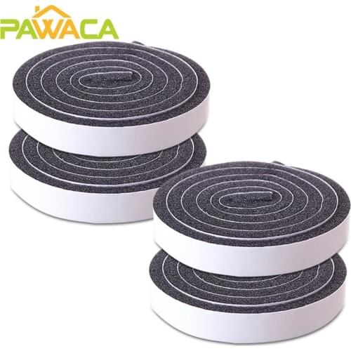 4pcs/set Foam Seal Tape Self-adhesive Door and Window Sealing Strip Wind-proof Sound Insulation Tape Weather Stripping Strip