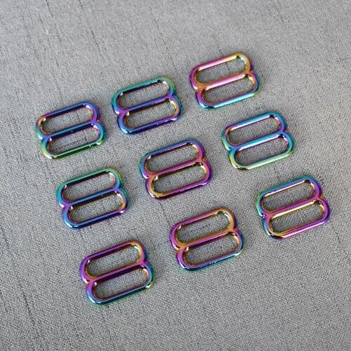 50 Pcs/Lot 20mm Colourful Metal Slides Wire-formed Roller Pin For Handbag Backpack Bag Dog Collar DIY Accessories