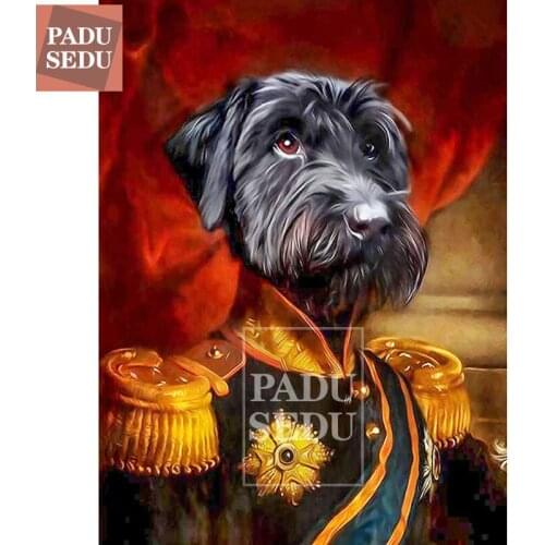 5D DIY Full Square Diamond Painting Mosaic Dog Soldier Diamond Rhinestone Embroidery Cross Stitch Home Decor Room Gifts For Men