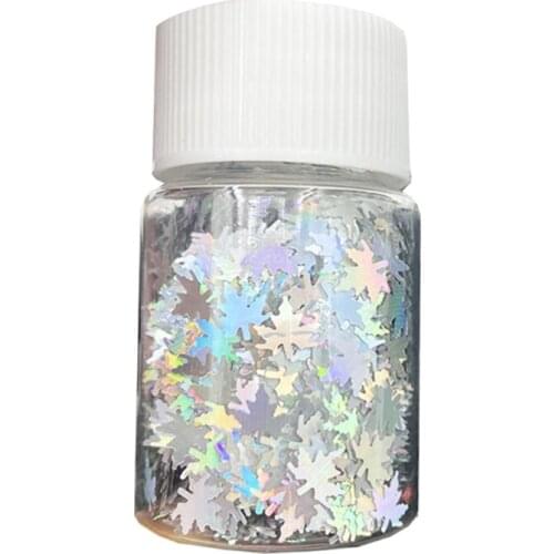 634D Multicolor Nail Glitter Maple Leaf/Snowflake Shape 3D Sequins Nail Art Tips Charms for Nail Art/craft/makeup