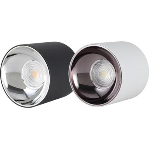 Black / White Body Surface Mounted LED Downlights 15W 20W 30W Mounted Dimmable Ceiling Lamps Spot Light 220V 110V Down Light
