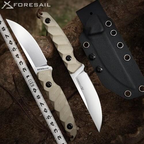 FORESAIL-High Quality DC53 Steel Tactical Knives Fixed Blade Knife Survival Rescue Hunting Knives Hunting Outdoor Gear Tools