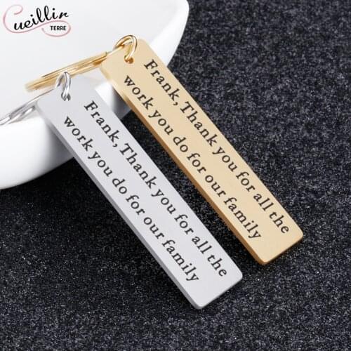 Customized Couples Keychain Boyfriend Girlfriend Keyring Husband Anniversary Valentine Day Gift Women Men KeyChain Thanks for