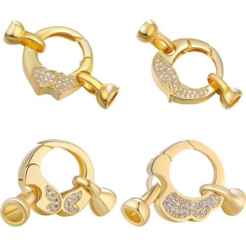 Juya DIY Creative Fastener Lock Carabiner Lobster Clasps Accessories For Women Men Needlework Connector Jewelry Making